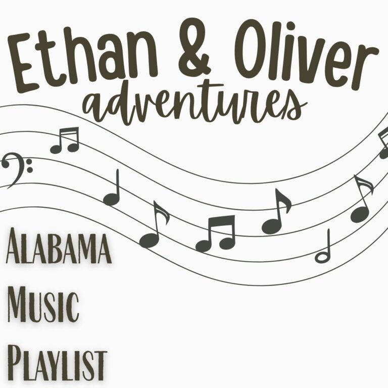 image of ethan and oliver adventures alabama music playlist with music notes