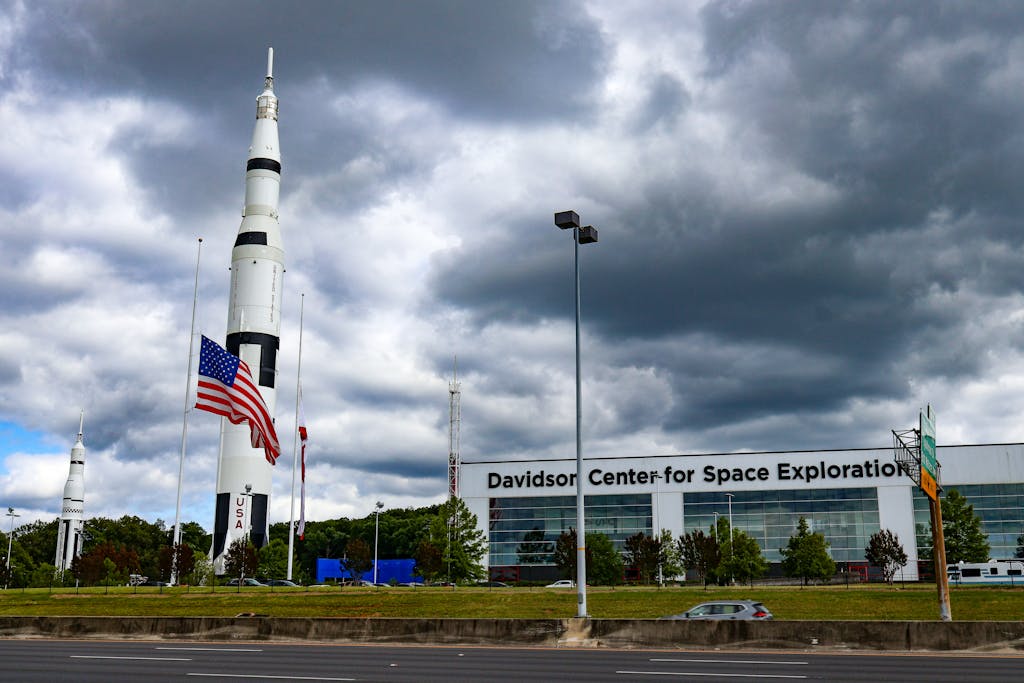The Saturn V rocket at Davidson Center for Space Exploration, Huntsville, AL.