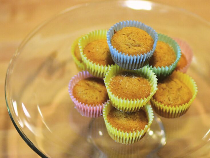 a plate of honey cakes stack on top of each other